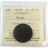 1876H Canada 1-cent ICCS Certified MS60 Brown