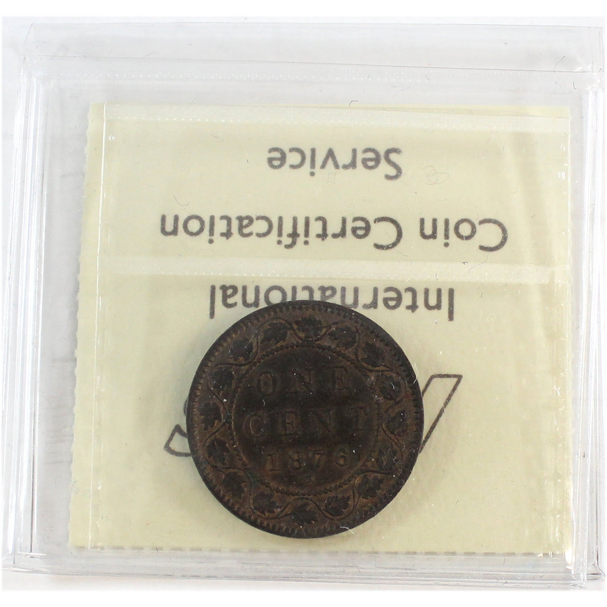 1876H Canada 1-cent ICCS Certified MS60 Brown