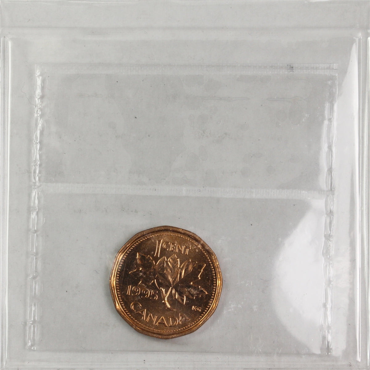 1995 Canada 1-cent ICCS Certified MS65 Red