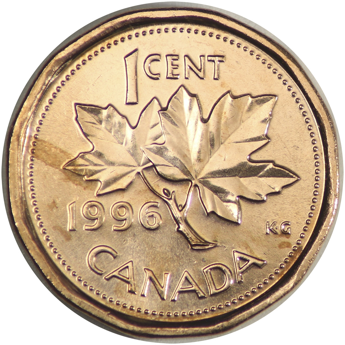 1996 Canada 1-cent Brilliant Uncirculated (MS-63)