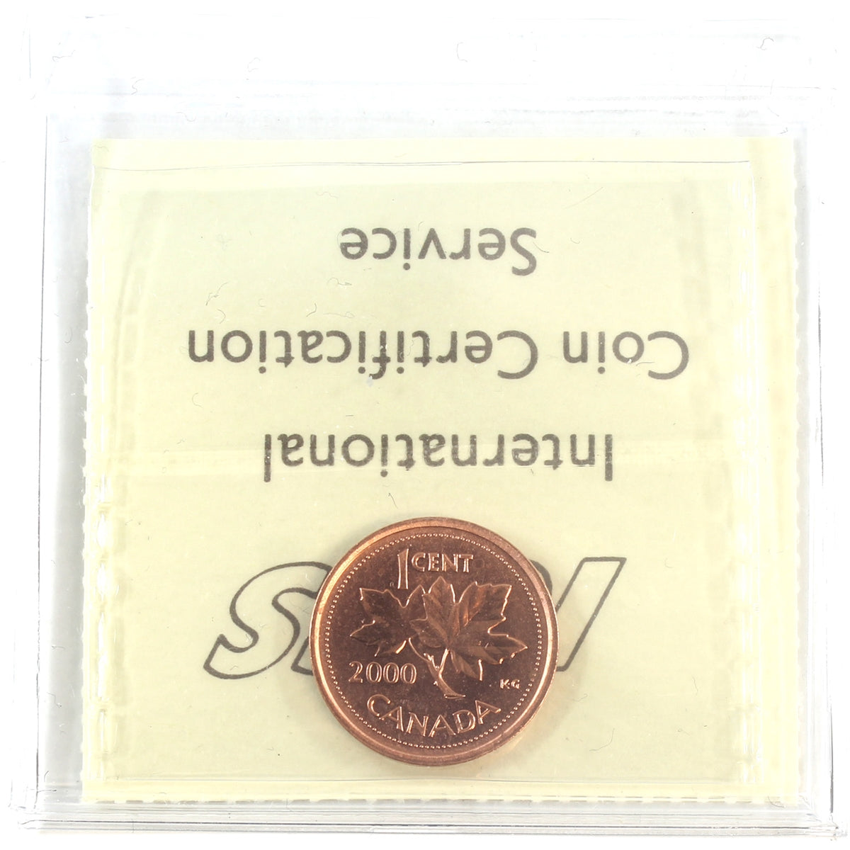 2000 Canada 1-cent ICCS Certified MS67 Red