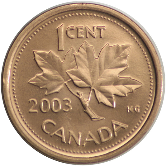 2003 New Effigy Canada 1-cent Brilliant Uncirculated (MS63)