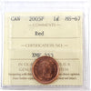 2005P Canada 1-cent ICCS Certified MS67 Red
