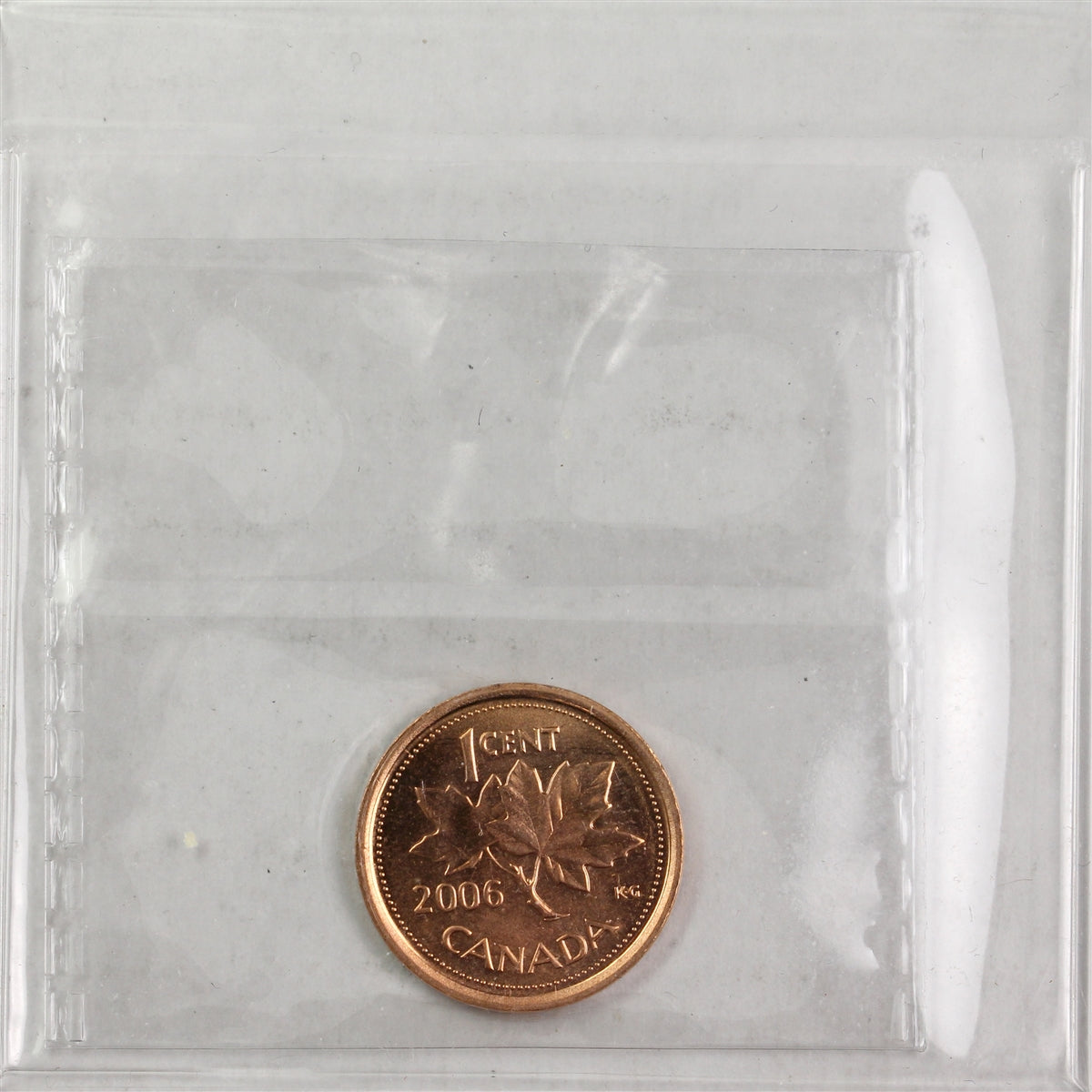 2006 Non Magnetic Canada 1-cent ICCS Certified MS65 Red