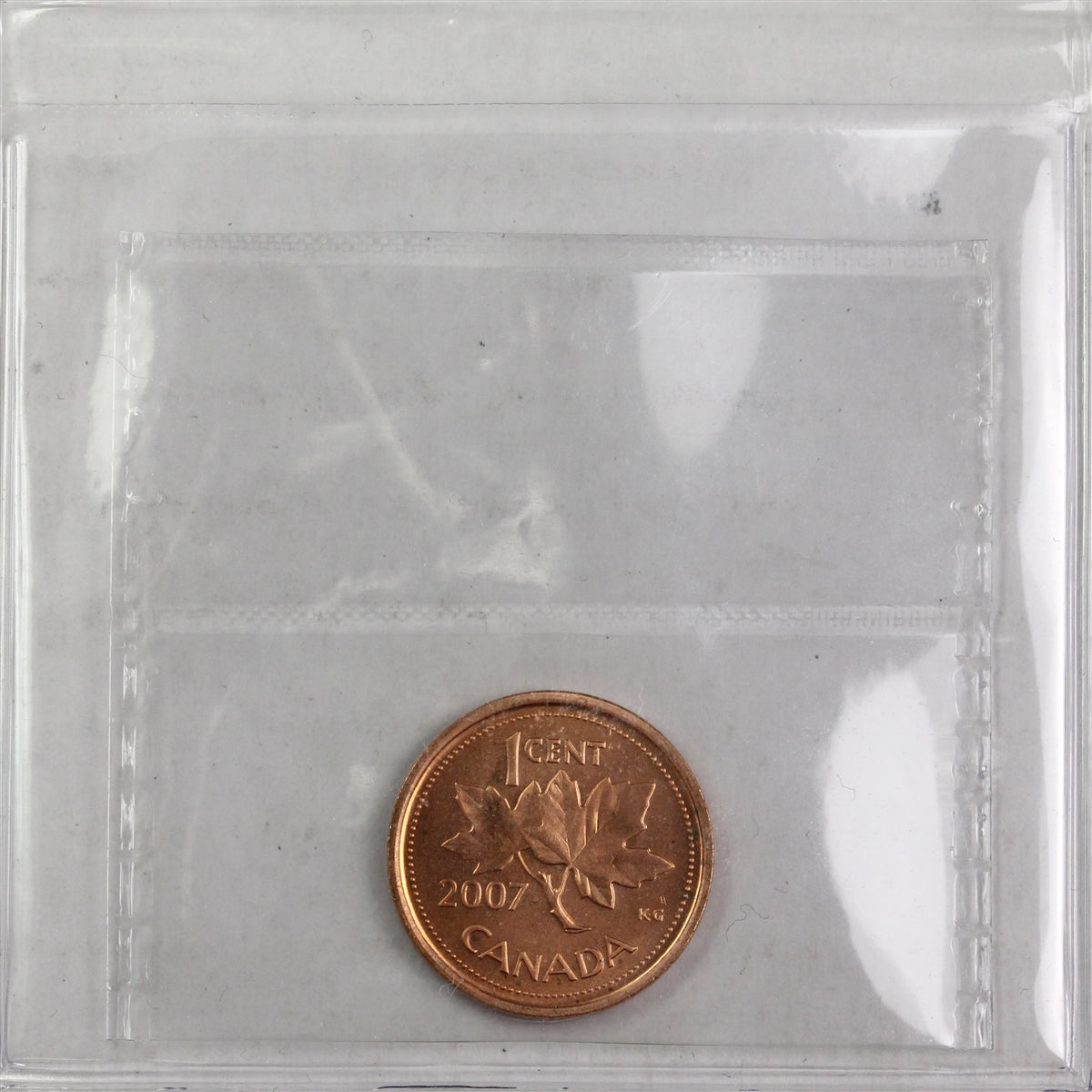 2007 Non Magnetic Canada 1-cent ICCS Certified MS65 Red