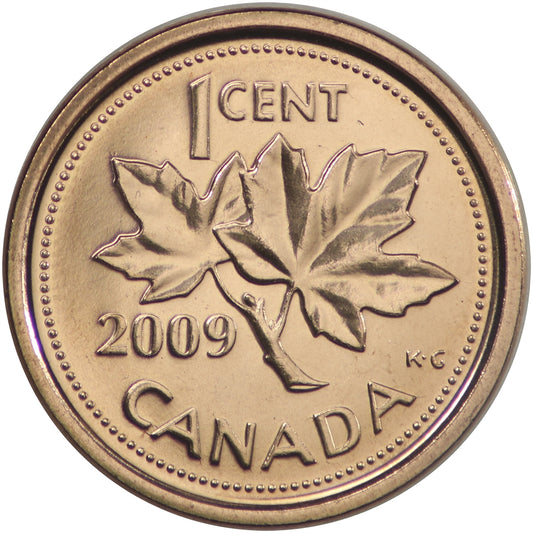 2009 Magnetic Canada 1-cent Brilliant Uncirculated (MS63)