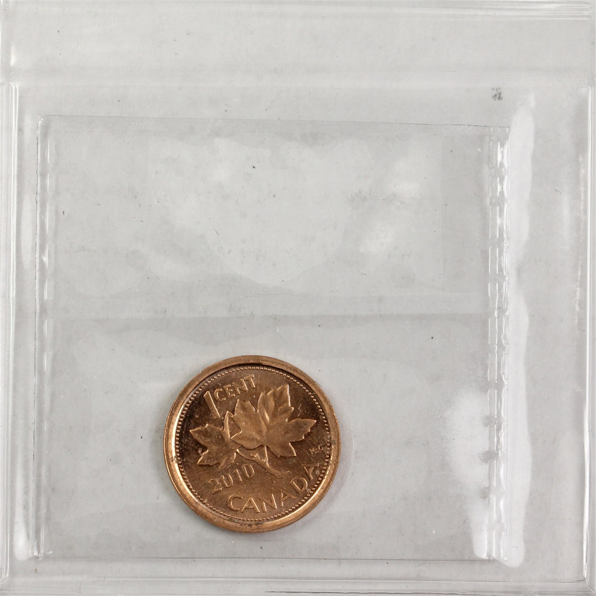 2010 Non Magnetic Canada 1-cent ICCS Certified MS65 Red