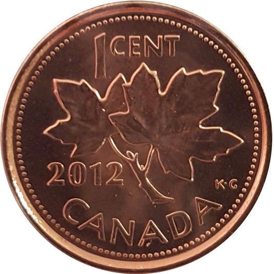 2012 Magnetic Canada 1-cent Brilliant Uncirculated (MS63)