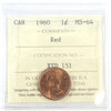 1960 Canada 1-cent ICCS Certified MS64