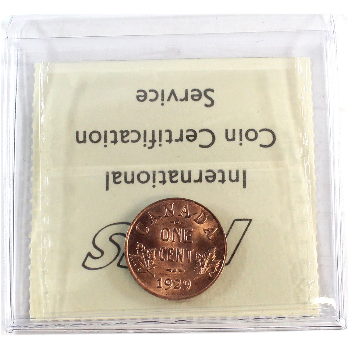 1929 Canada 1-cent ICCS Certified MS64 Red (XIC 381)