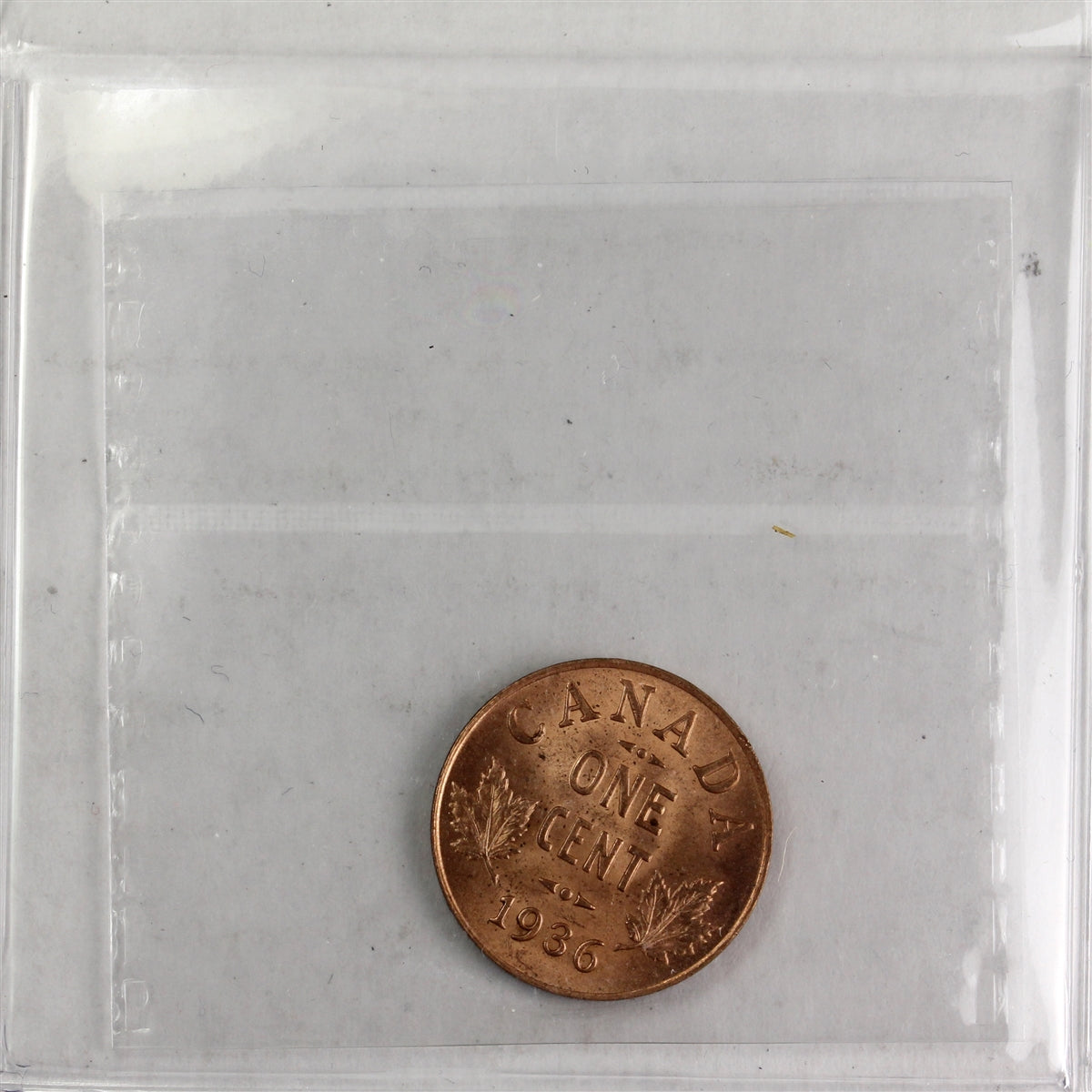 1936 Canada 1-cent ICCS Certified MS64 Red
