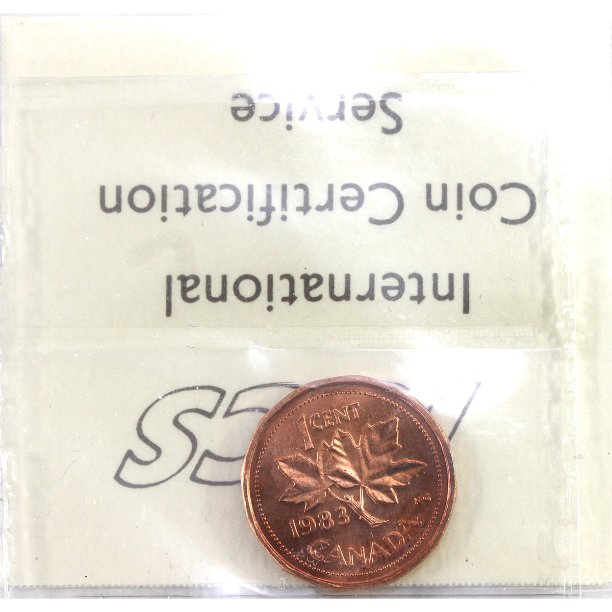 1983 Far Beads Canada 1-cent ICCS Certified MS65 Red
