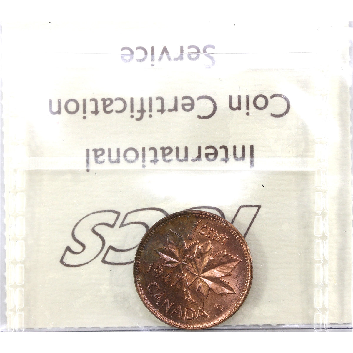 1947 ML Canada 1-cent ICCS Certified MS64 Red
