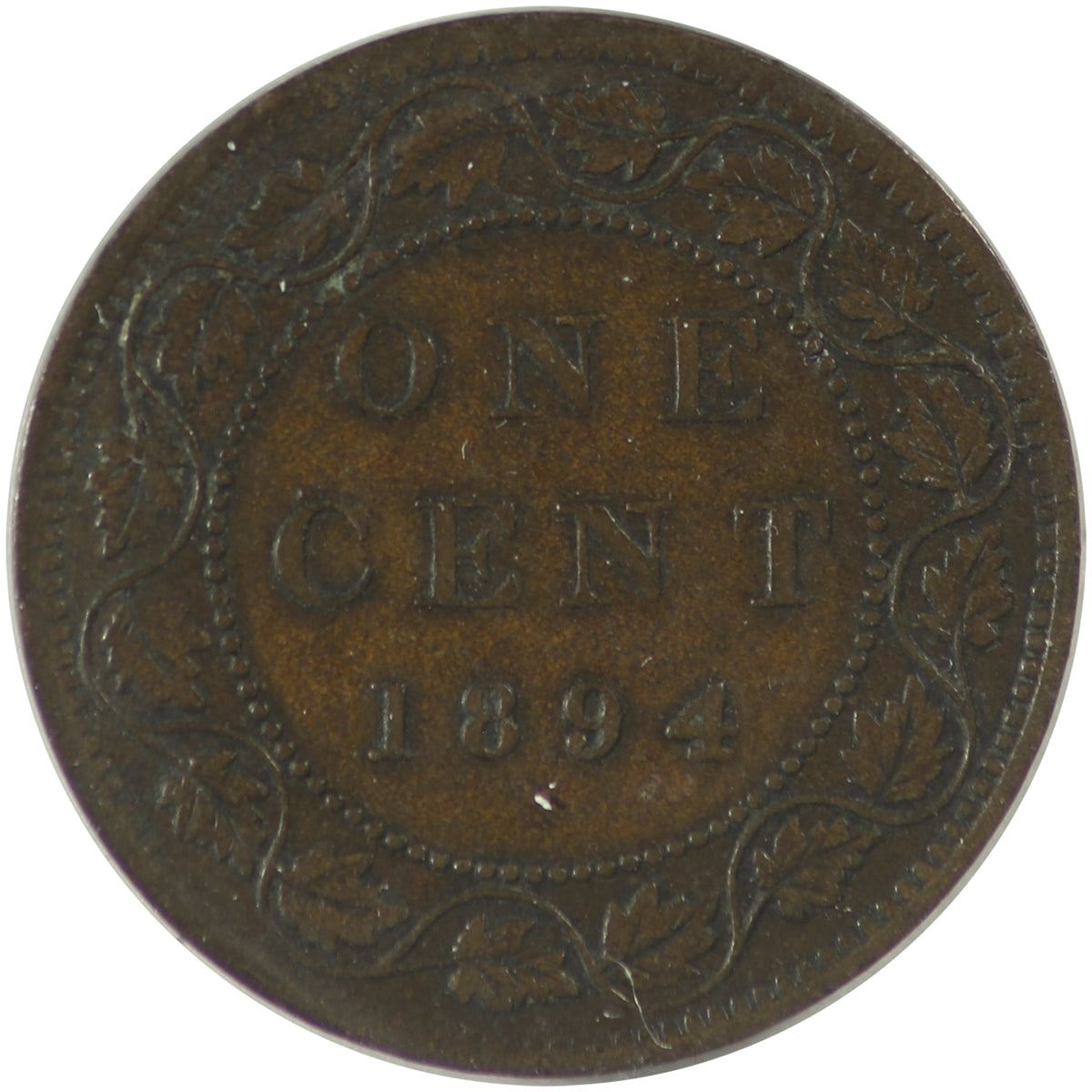 1894 Thick 4 Canada 1-cent ICCS Certified VF30