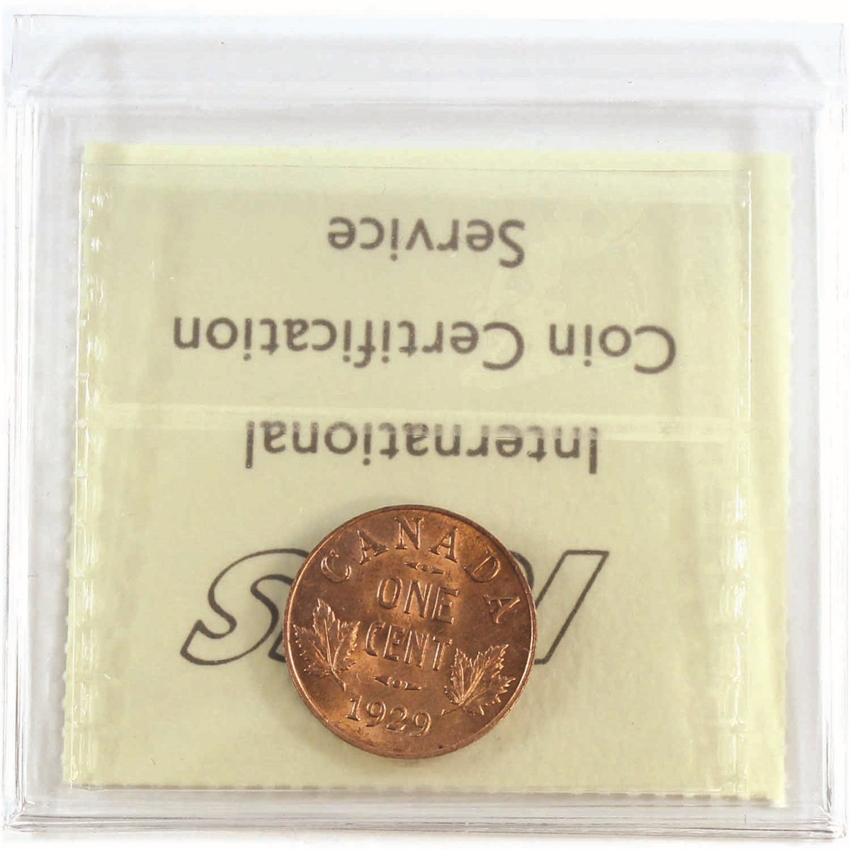 1929 Canada 1-cent ICCS Certified MS64 Red (XVP 341)