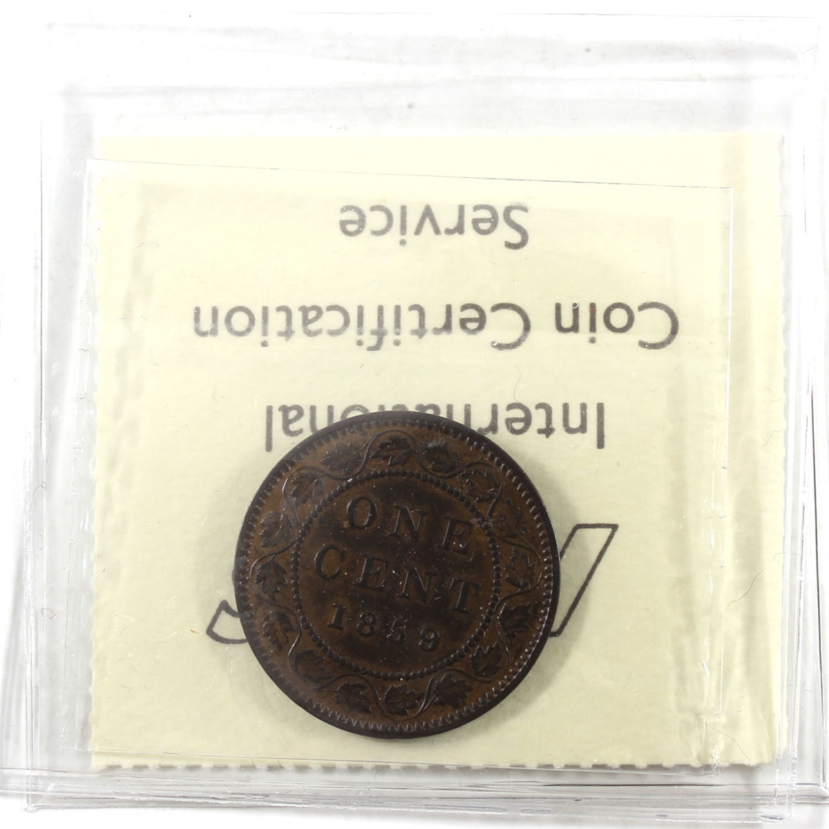 1859 Wide 9/8 Canada 1-cent ICCS Certified EF-40