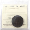 1890H Canada 1-cent ICCS Certified VF30