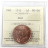 1911 Canada 1-cent ICCS Certified MS64 Red