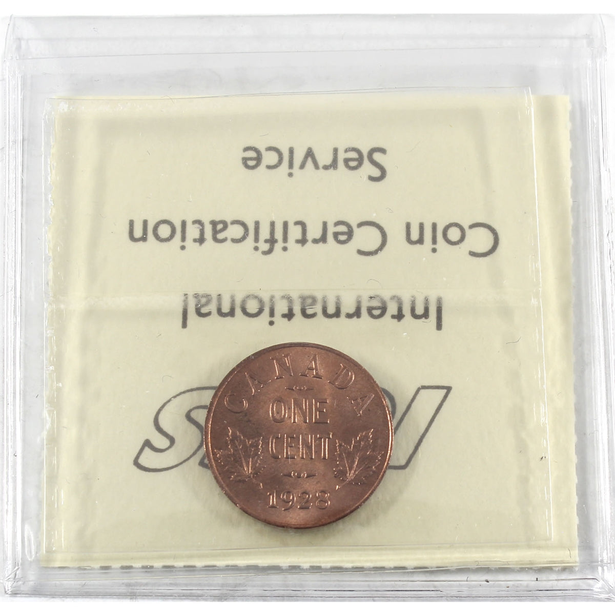 1928 Canada 1-cent ICCS Certified MS-64 Red (XVP 328)