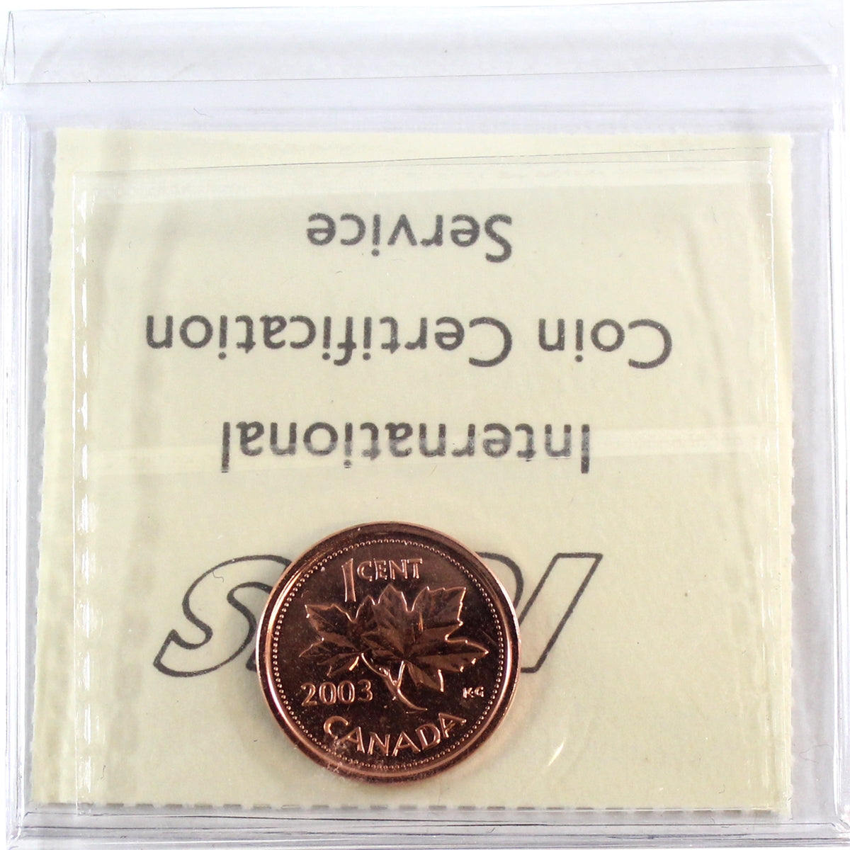 2003WP New Effigy Canada 1-cent ICCS Certified MS66 Red; NBU
