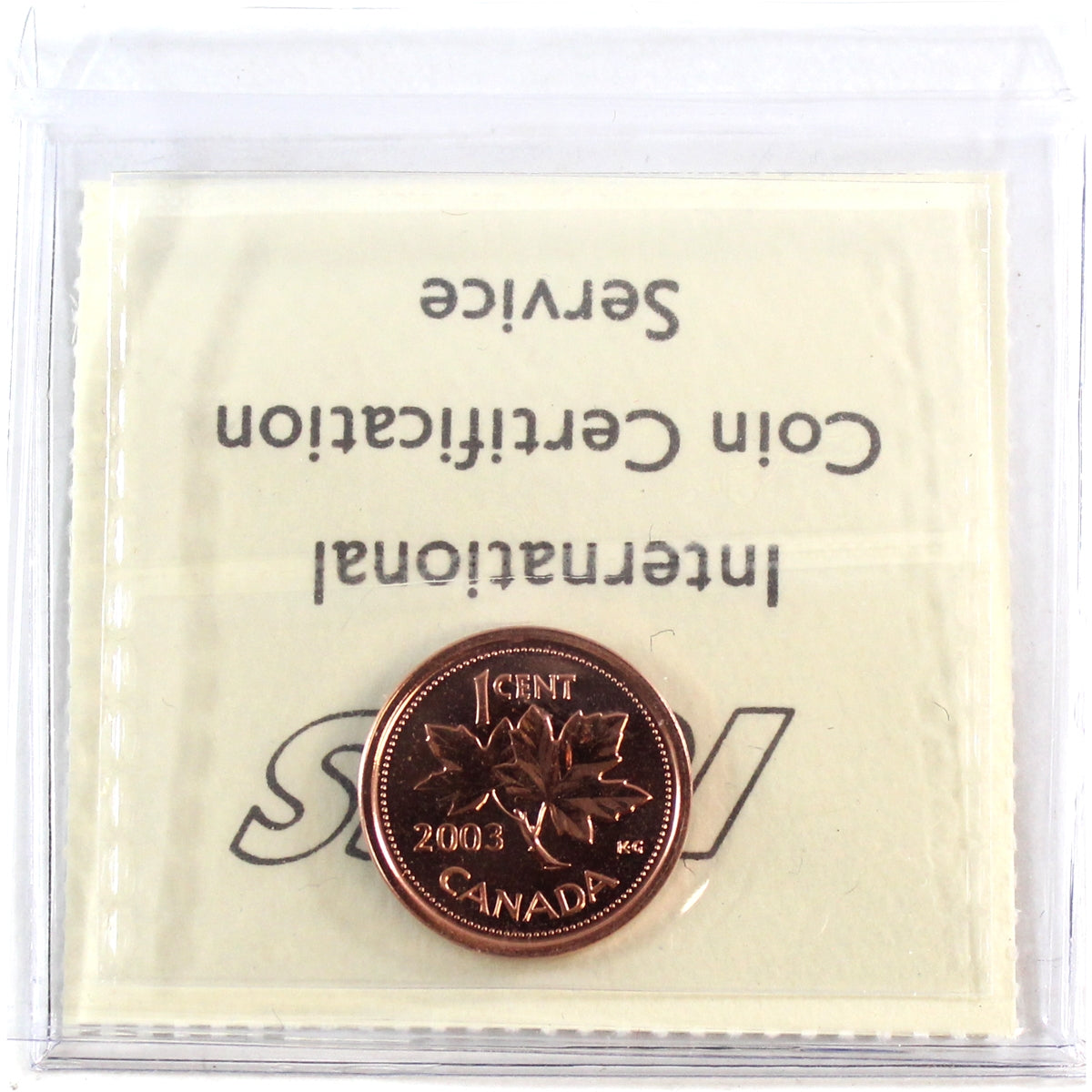 2003WP New Effigy Canada 1-cent ICCS Certified MS67 Red; NBU