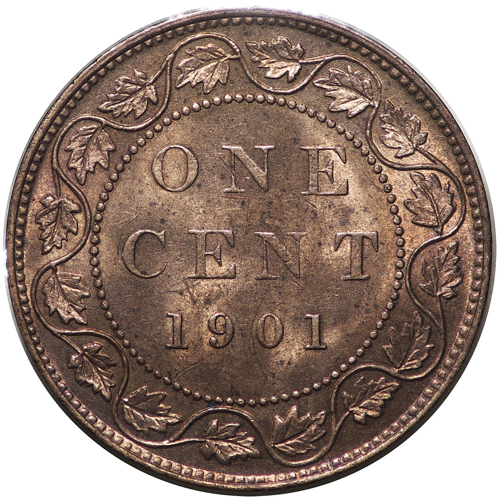 1901 Canada 1-cent Red & Brown UNC+ (MS62) $