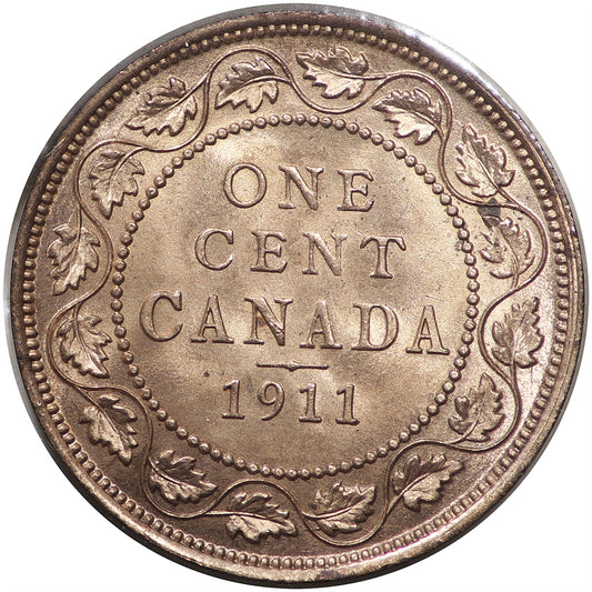 1911 Canada 1-cent Choice Brilliant Uncirculated (MS64) $
