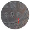 1859 Low 9 Canada 1-cent Extra Fine (EF40)