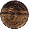 1940 Canada 1-cent UNC+ (MS62), Red & Brown