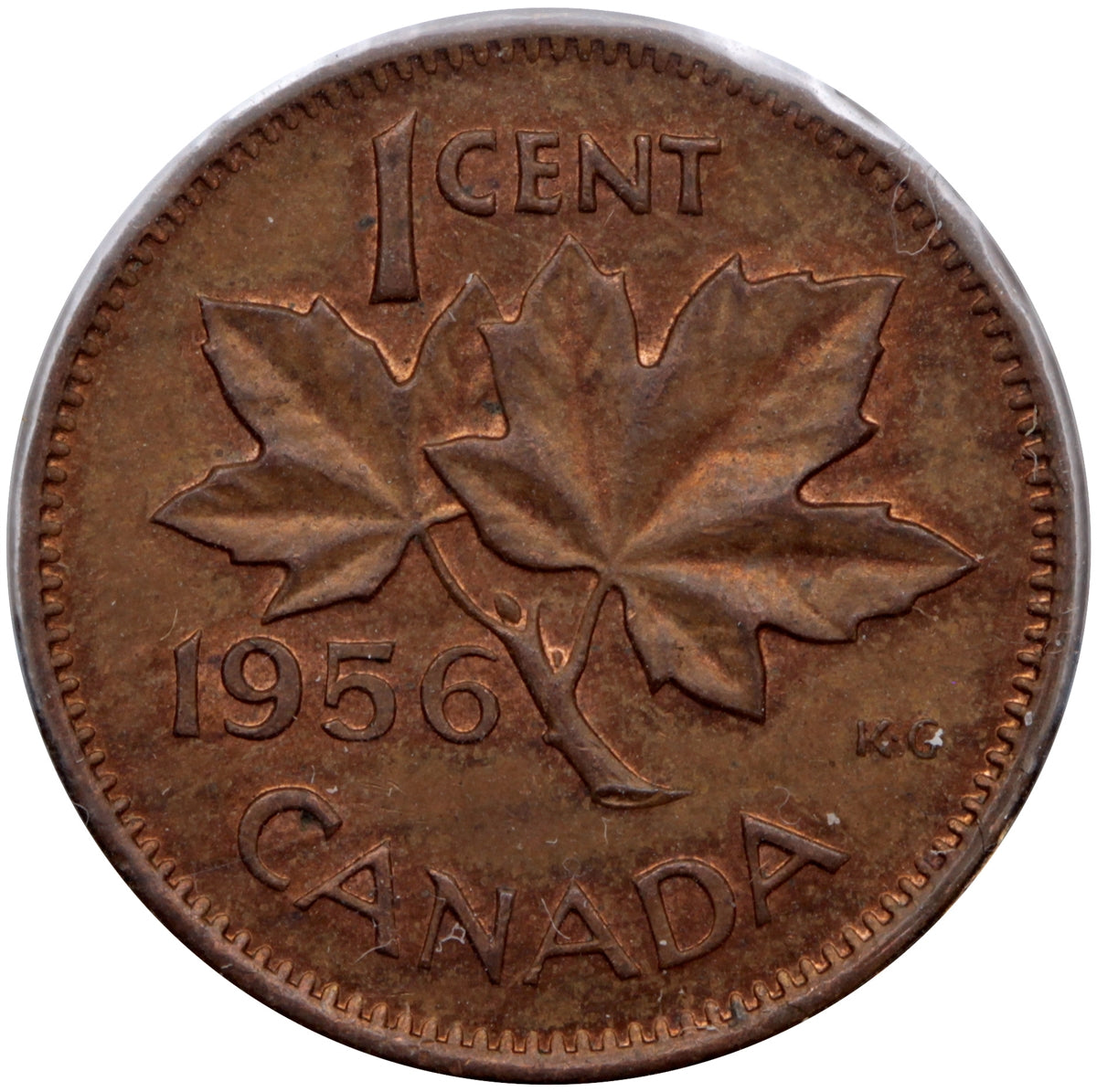 1956 Canada 1-cent AU-UNC (AU55)