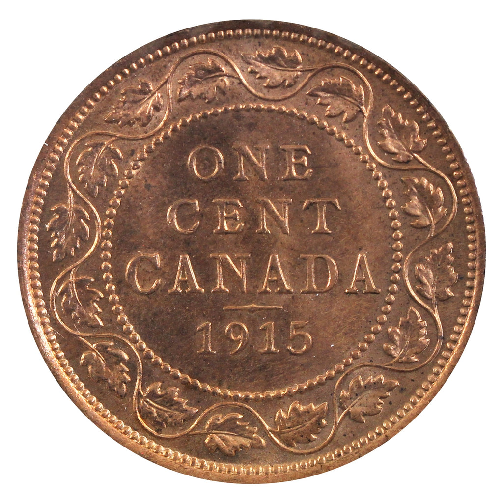 1915 Canada 1-cent Brilliant Uncirculated (MS63) Red & Brown $