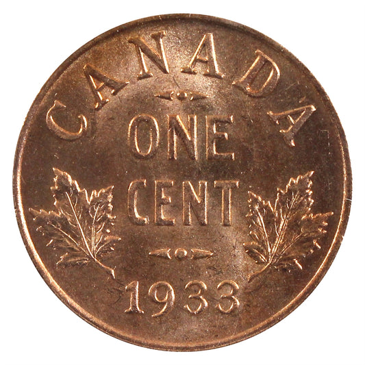 1933 Canada 1-cent Choice Brilliant Uncirculated (MS64) $