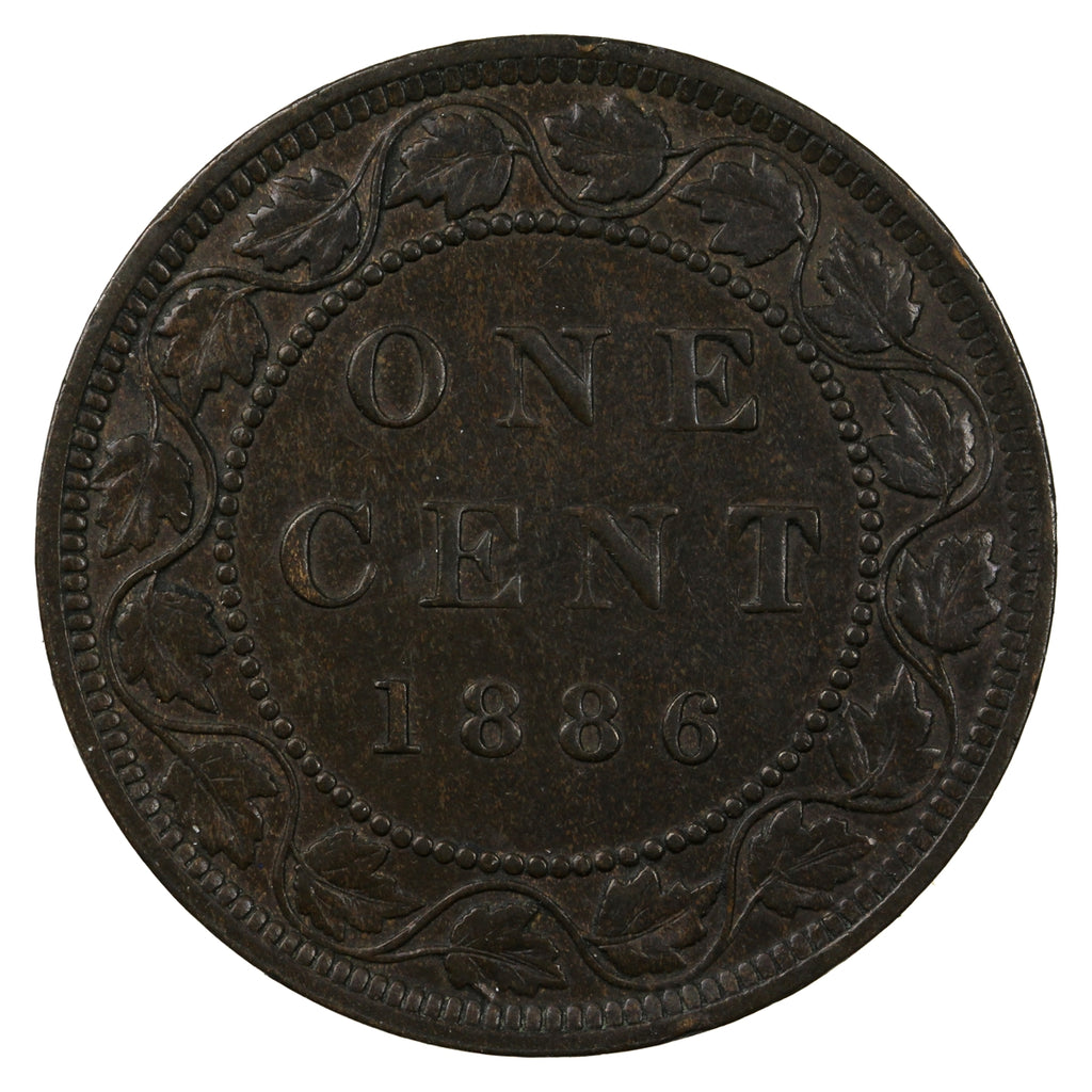 1886 Obv. 1a Canada 1-cent Extra Fine (EF40)