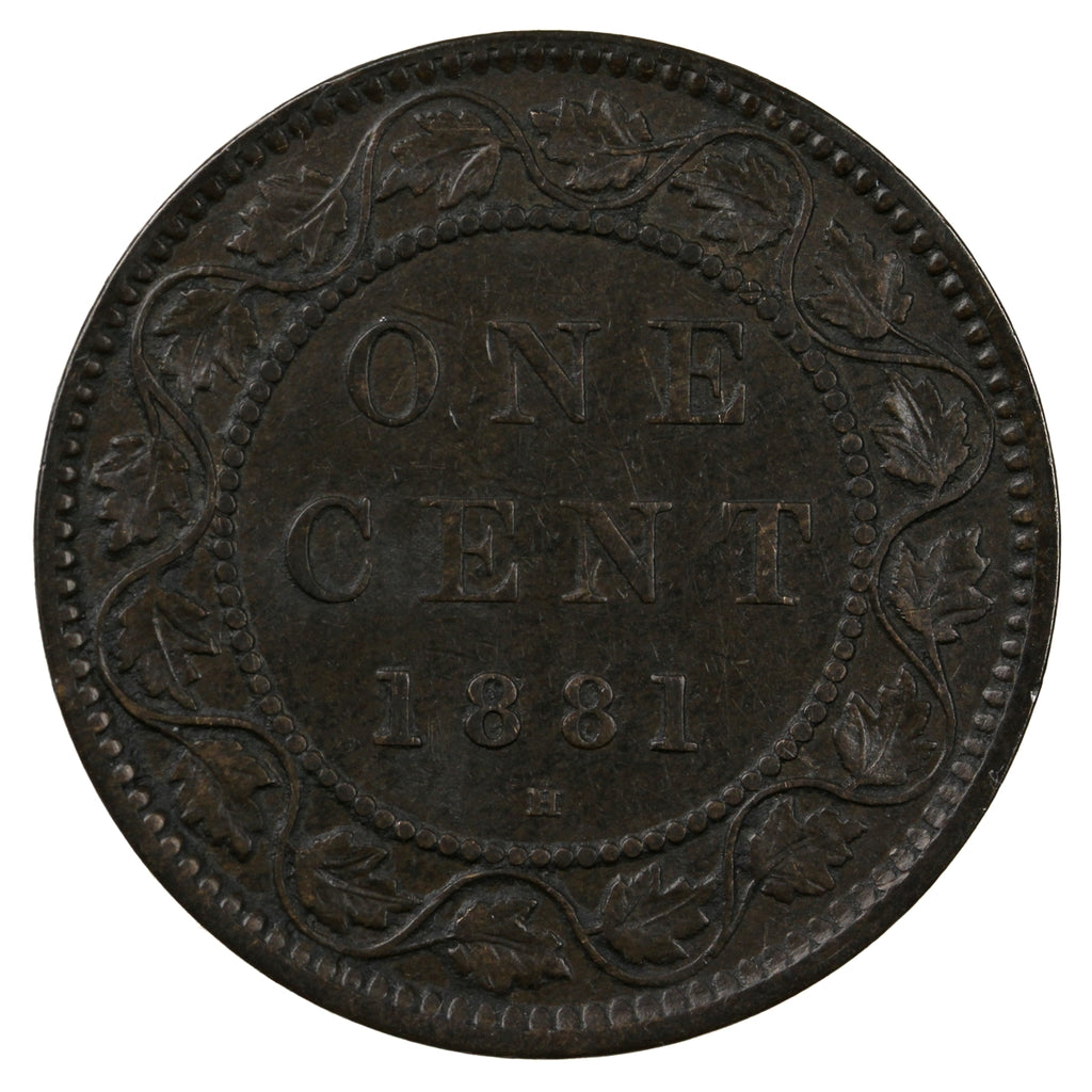 1881H Obv. 1a Micro D Canada 1-cent Fine (F12) $