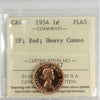1954 SF Canada 1-cent ICCS Certified PL65 Red; Heavy Cameo