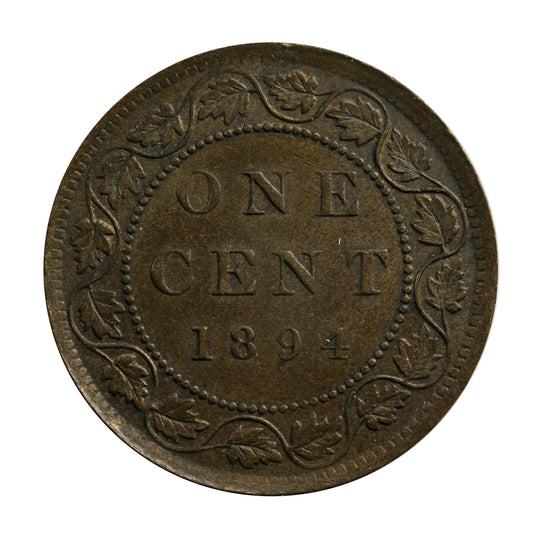 1894 Canada 1-cent Almost Uncirculated (AU50) $