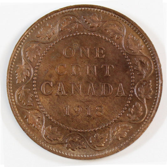1918 Canada 1-cent Brilliant Uncirculated R & B (MS63) $