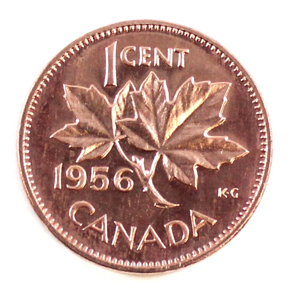 1956 Canada 1-cent Proof Like Heavy Cameo