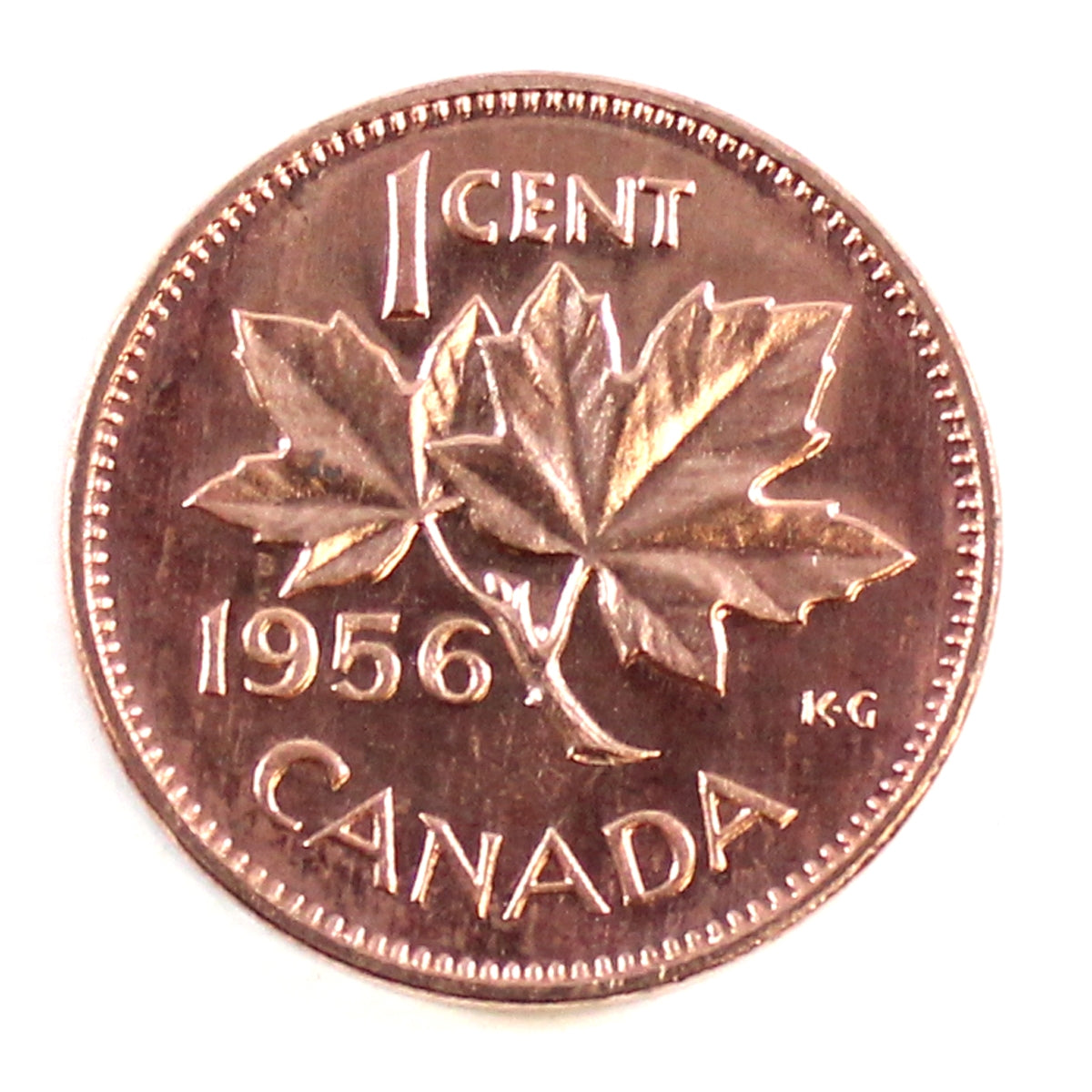 1956 Canada 1-cent Proof Like Heavy Cameo