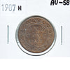 1907H Canada 1-cent AU-58 $