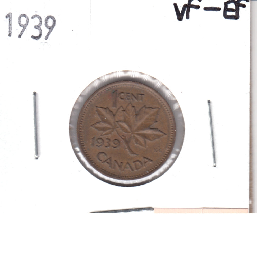 1939 Canada 1-cent VF-EF (VF-30)