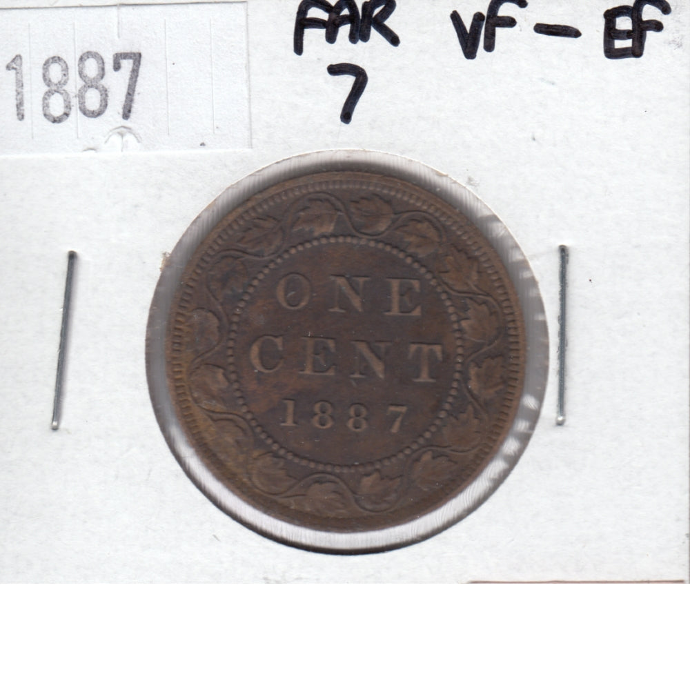 1887 Far 7 Canada 1-cent VF-EF (VF30)