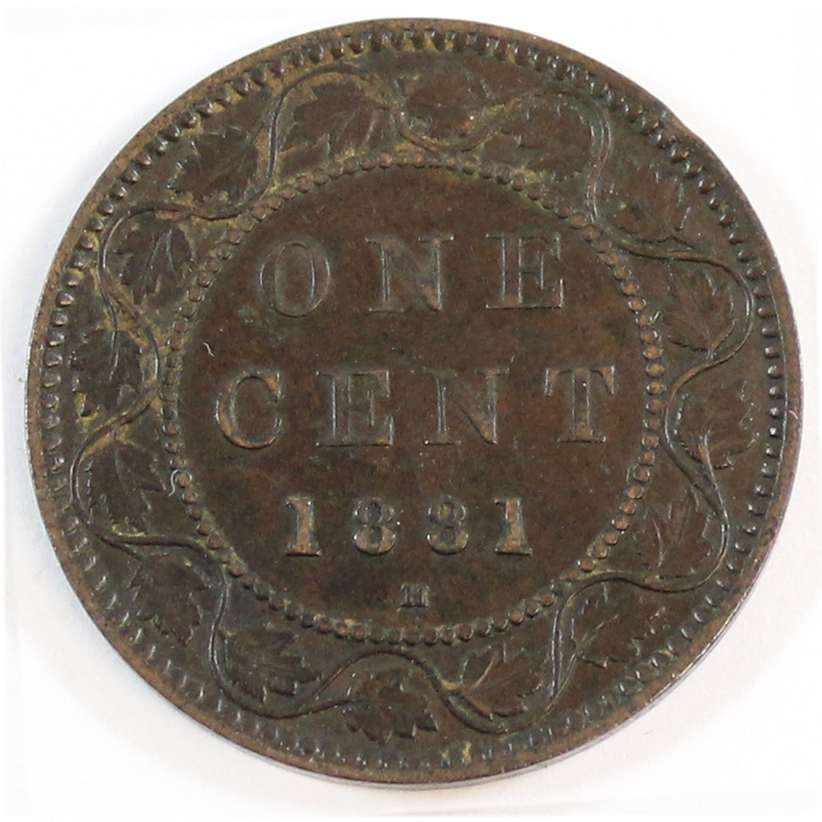 1881H Heavy Punch Doubling 'Vict' Canada 1-cent Extra Fine (EF40) $
