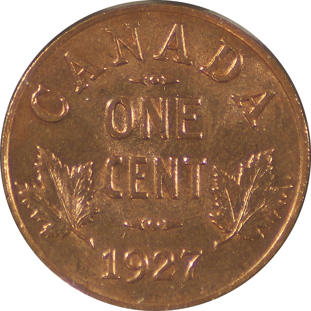 1927 Canada 1-cent UNC+ (MS62) $
