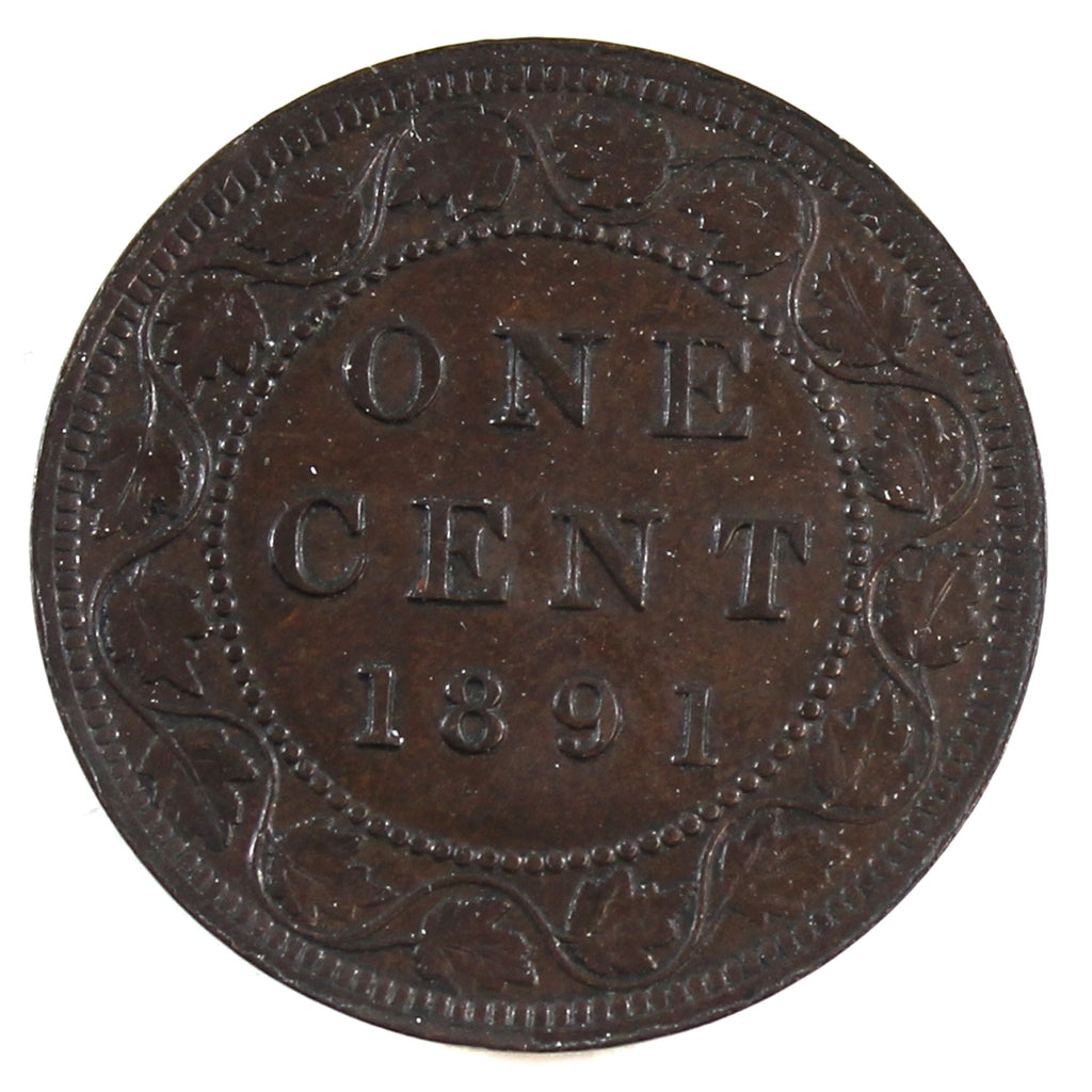 1891 LDLL Obv. 2 Canada 1-cent EF-AU (EF-45) $