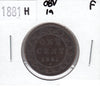1881H Obv. 1a Canada 1-cent Fine (F-12)