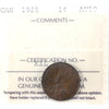 1925 Canada 1-cent ICCS Cerrified AU50