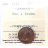 1928 Canada 1-cent ICCS Certified MS62 Red & Brown