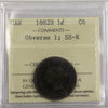 1882H Obv. 1, SS-N Canada 1-cent ICCS Certified G6