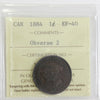 1884 Obv. 2 Canada 1-cent ICCS Certified EF40